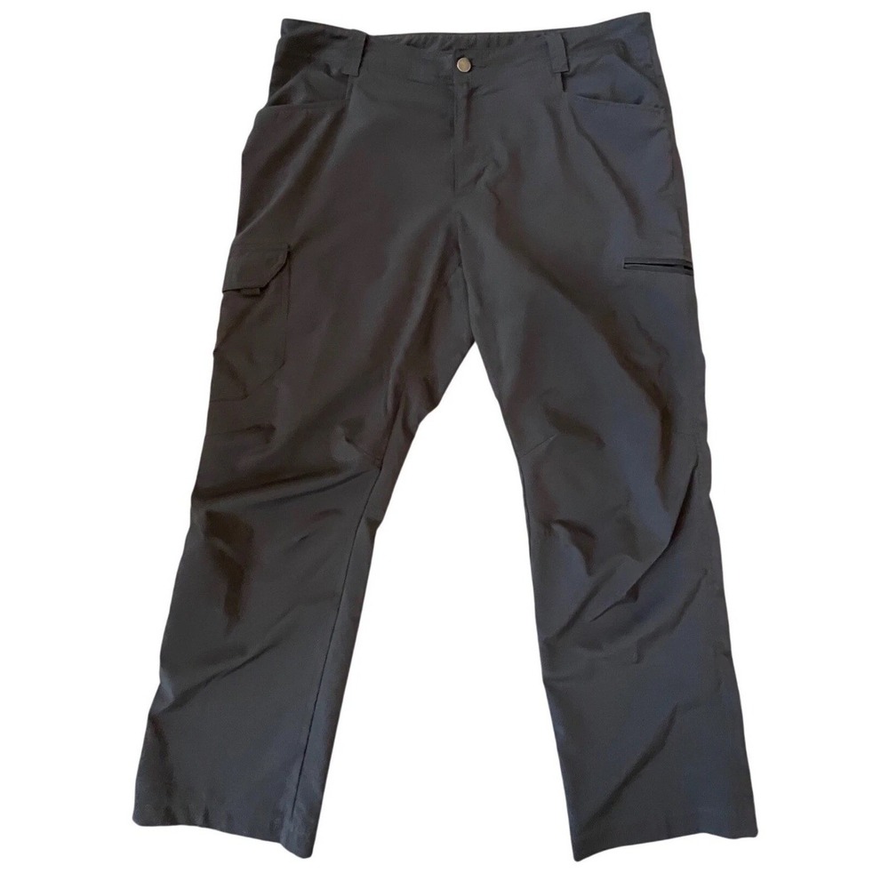 Columbia Mens Omni-Shade Cargo Hiking Pantsโ Gray 36x32 Straight Leg Outdoor